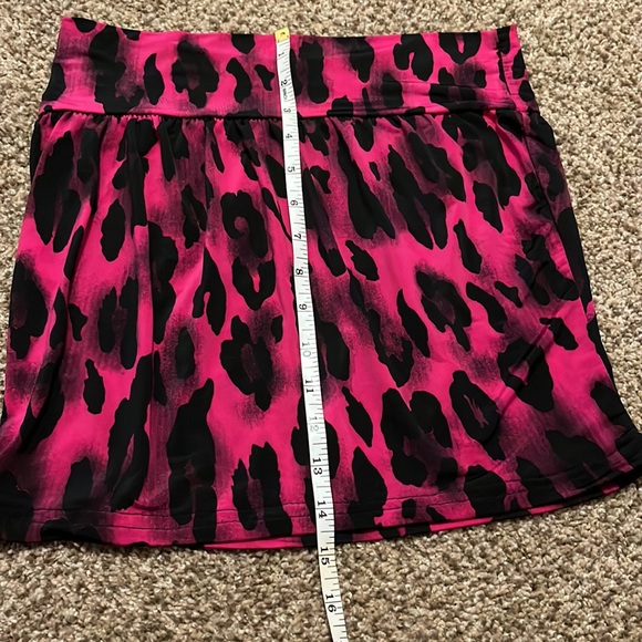 Handmade magenta pink black cheetah leopard animal print mini skirt size small - Picture 7 of 7